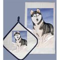 Bakebetter Dish Towel and Pot Holder Set - Siberian Husky BA670814